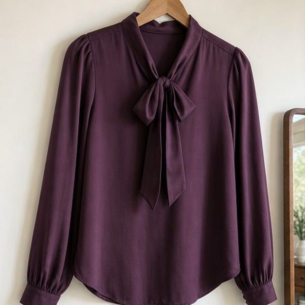 Camel V Neck Top